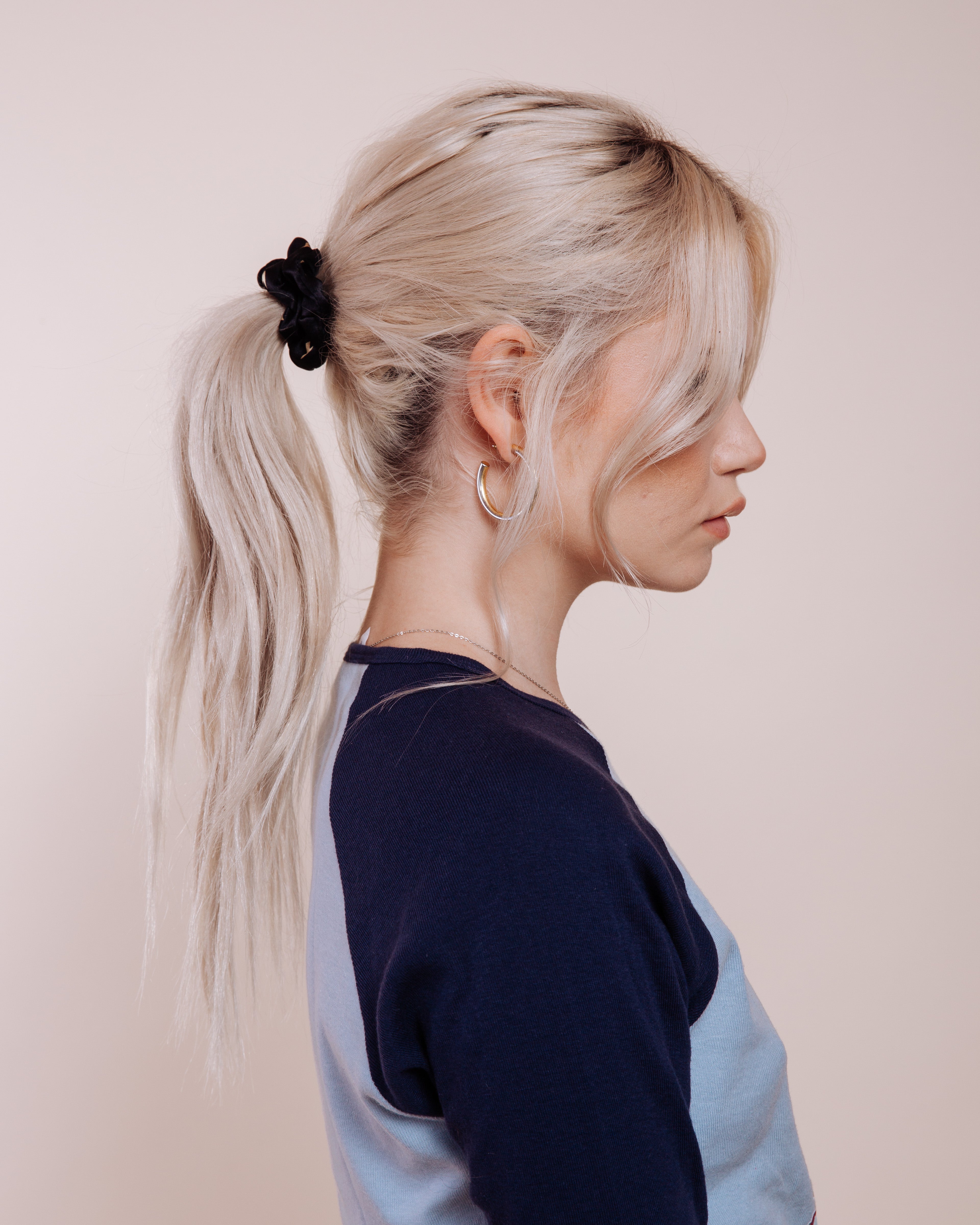 The Thunders: Black - Mini Scrunchie