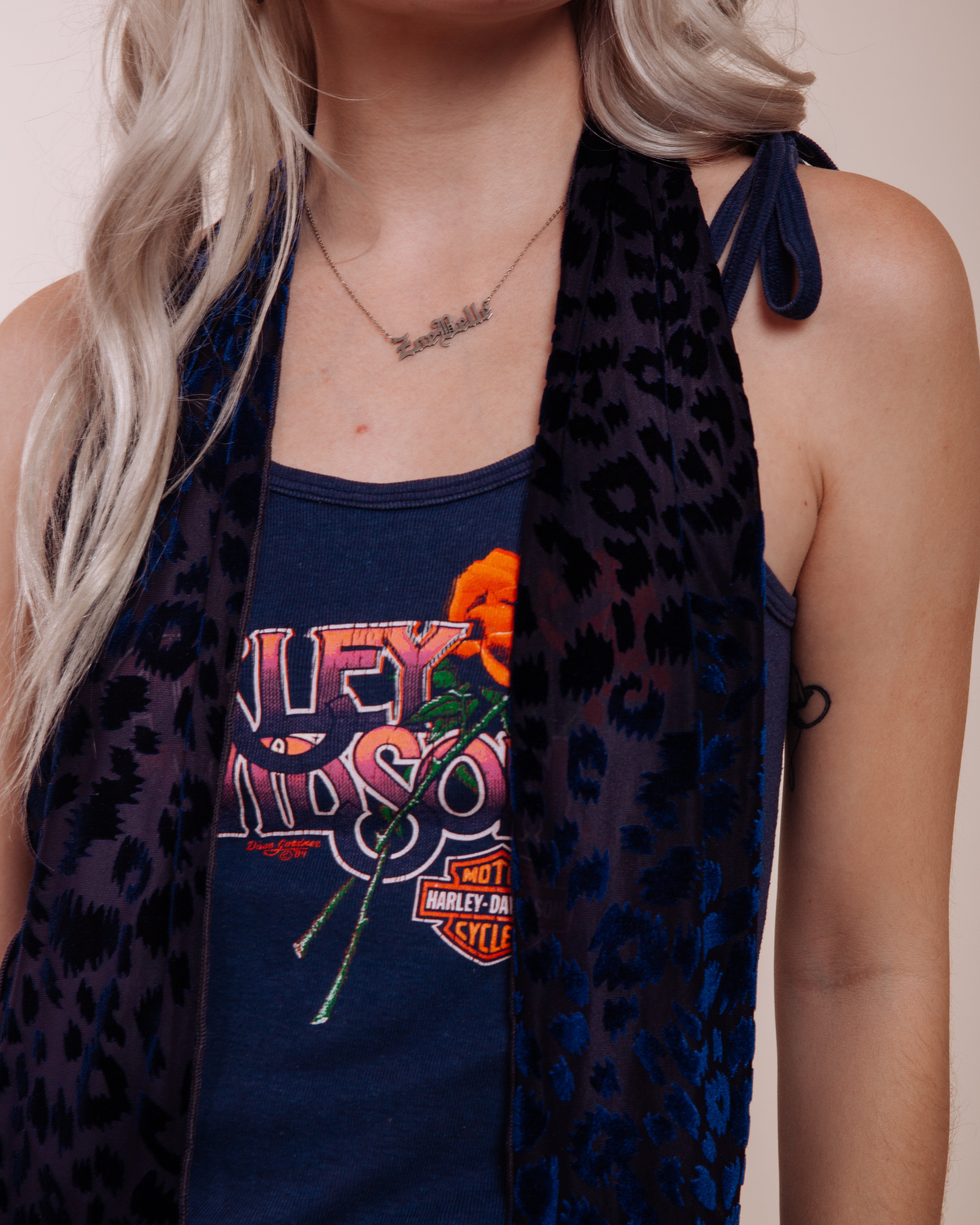 Foxey Lady: Blue - Skinny Scarf