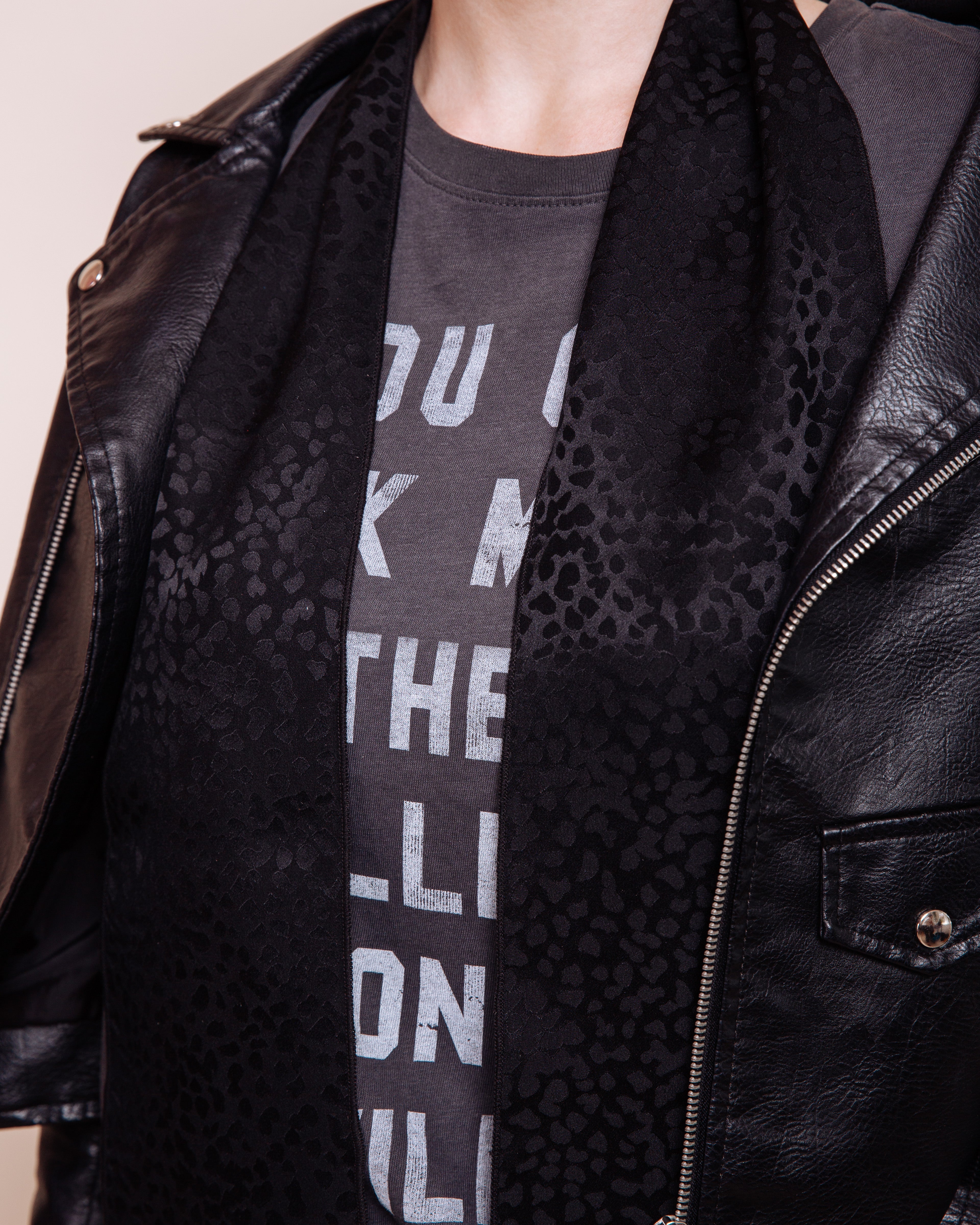 Tiny Dancer: Black - Skinny Scarf