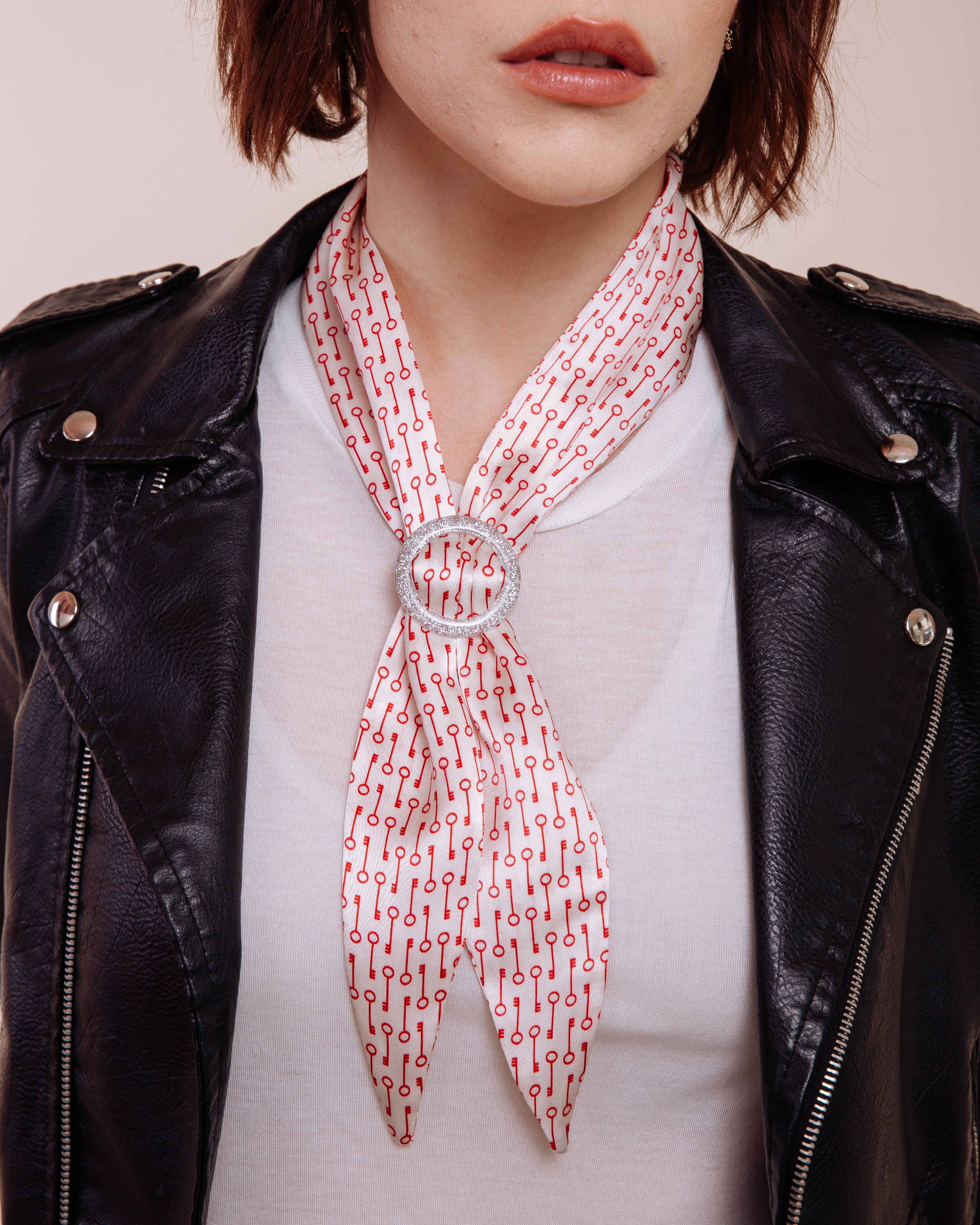 Silver Glitzy Scarf Slide