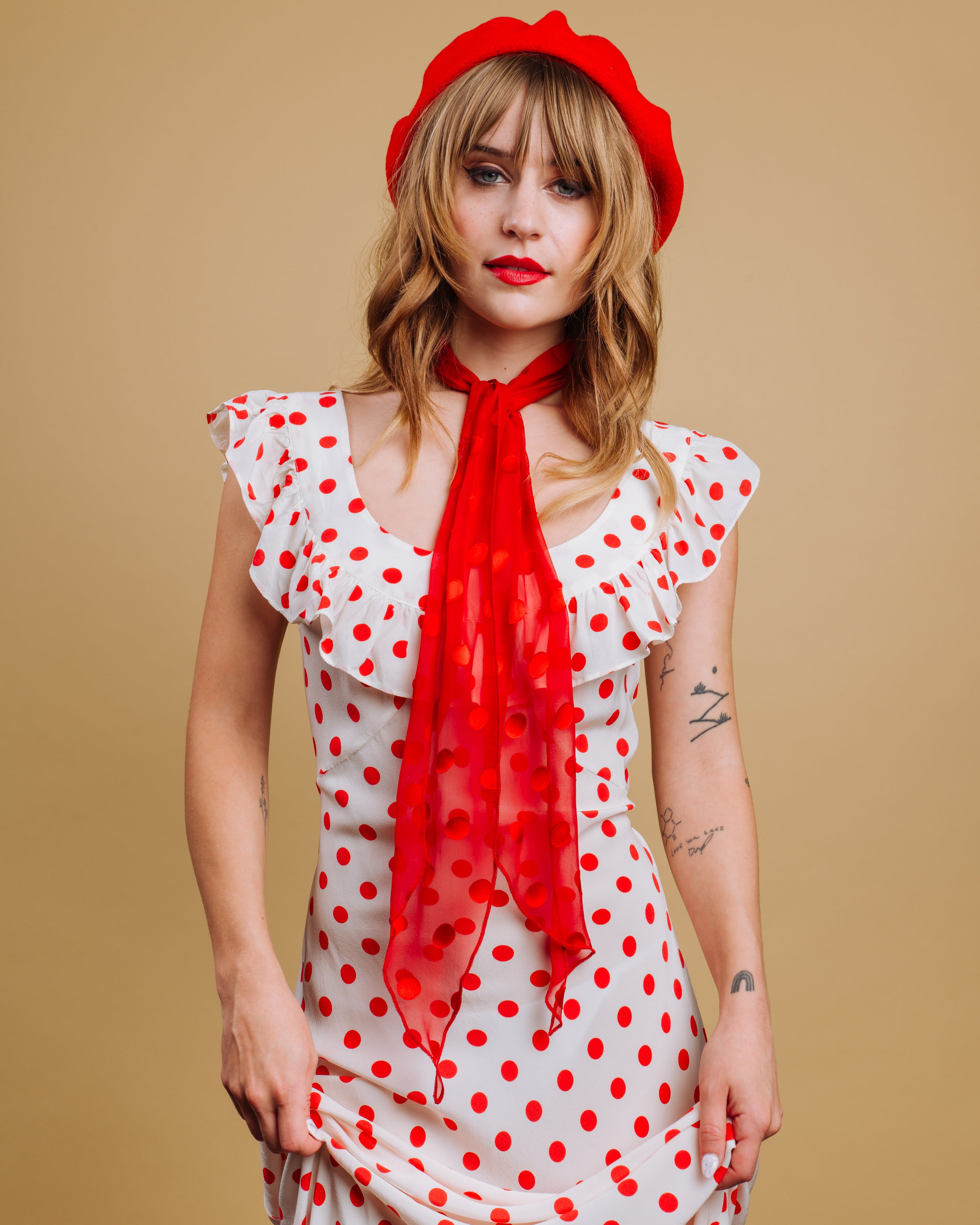 The Johansen - Red Skinny Scarf