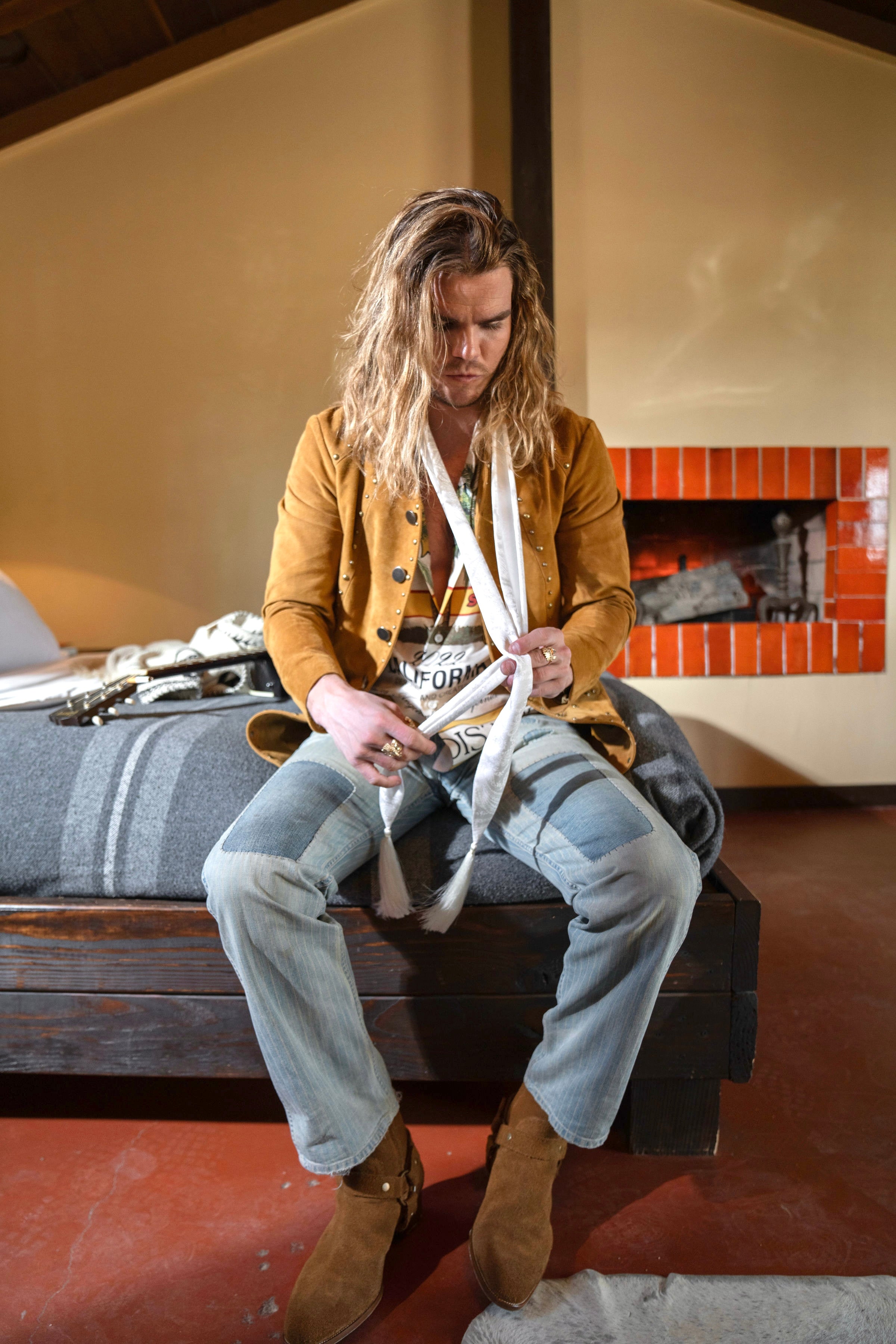 Lonely Cowboy Tassel Scarf