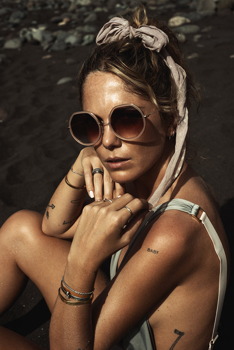 Pink Stardust - Skinny Scarf