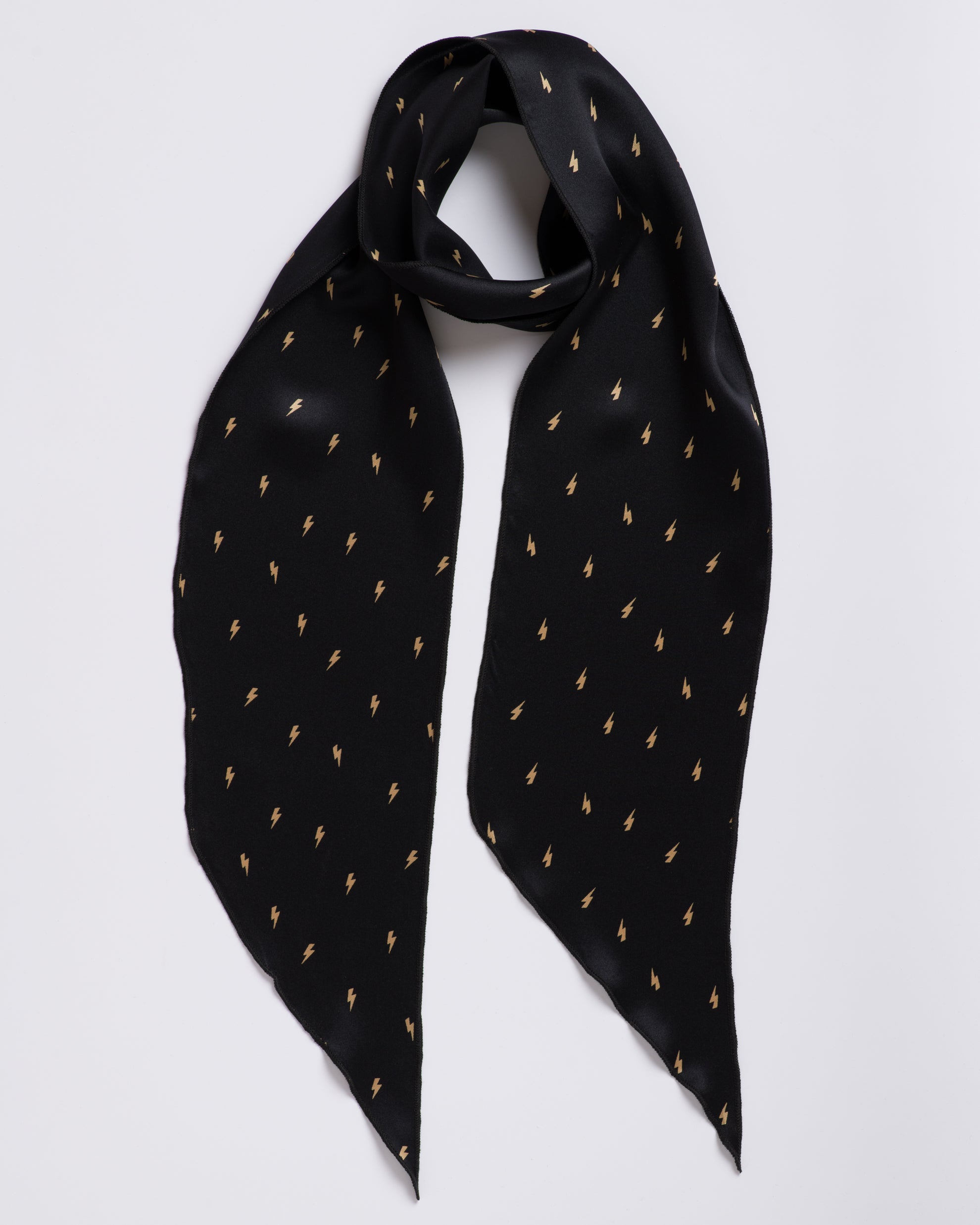 The Thunders: Black - Skinny Scarf