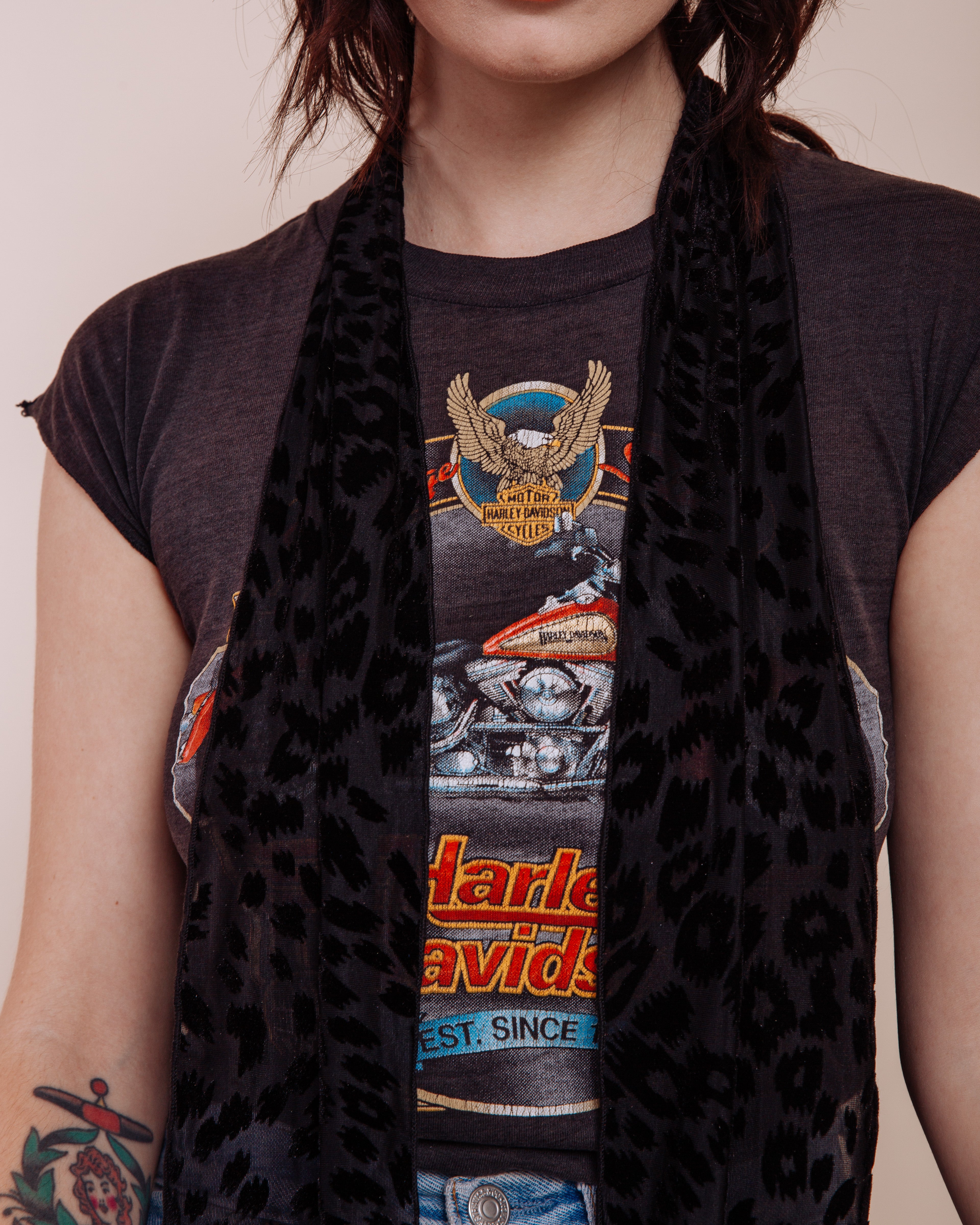 Foxey Lady: Black - Skinny Scarf