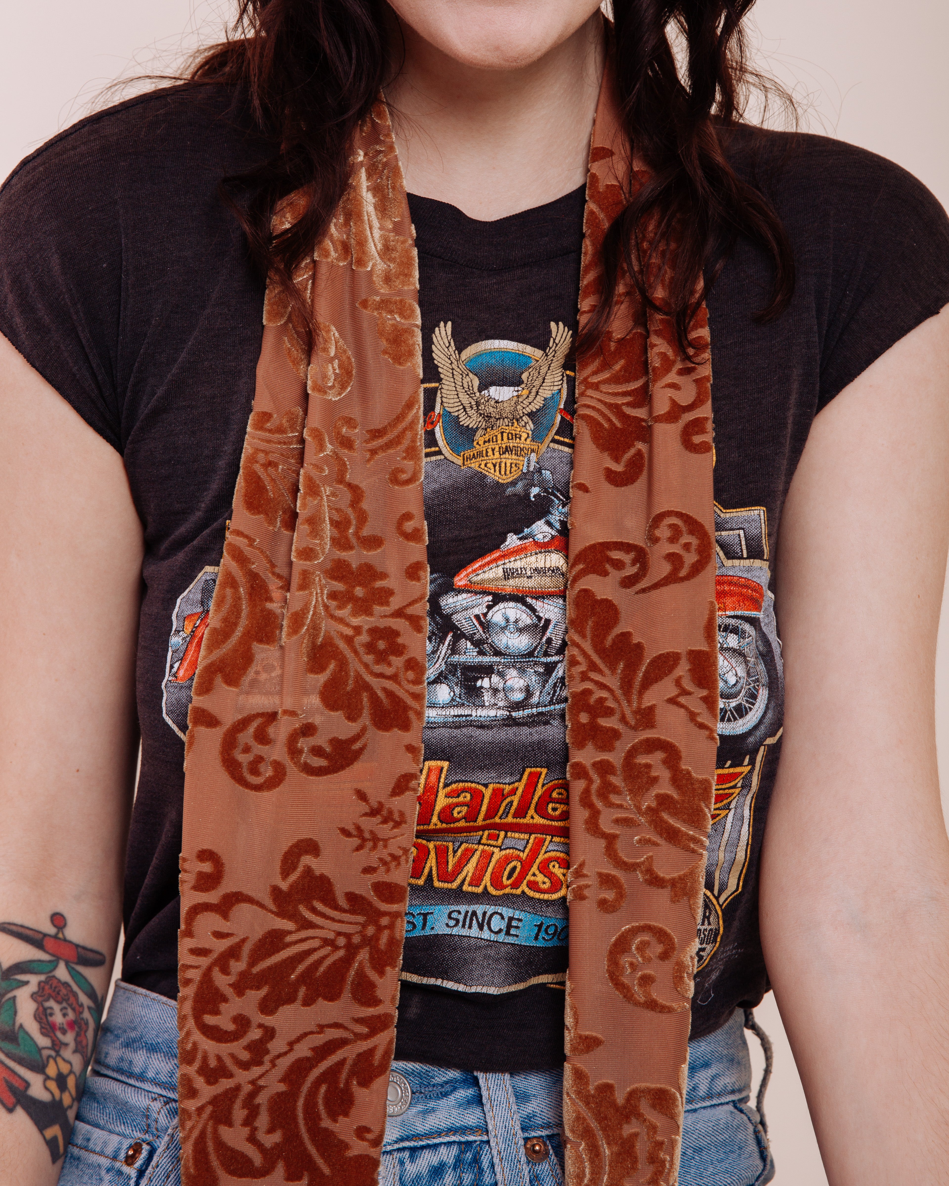 The Hendrix: Gold - Skinny Scarf