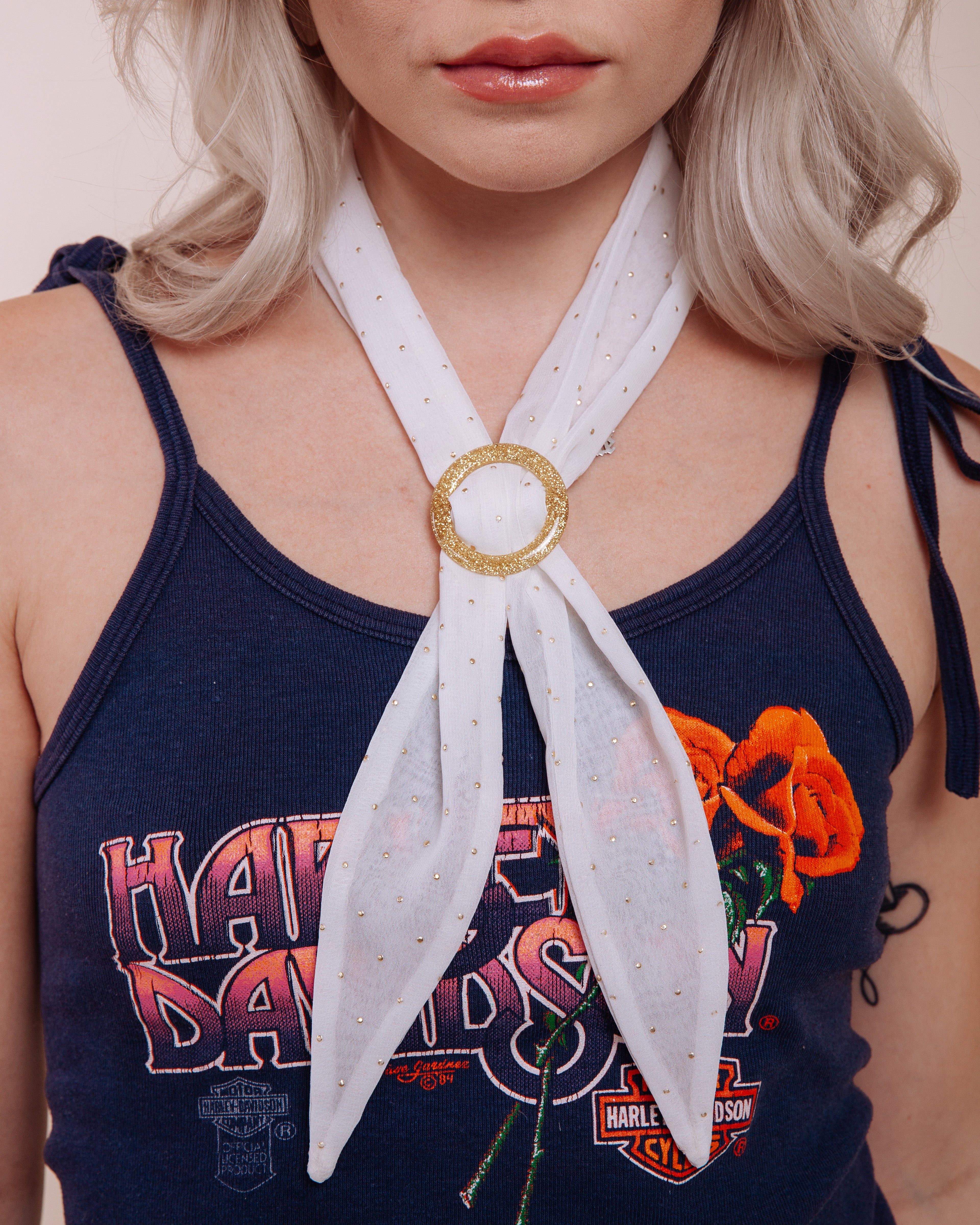 Gold Glitzy Scarf Slide