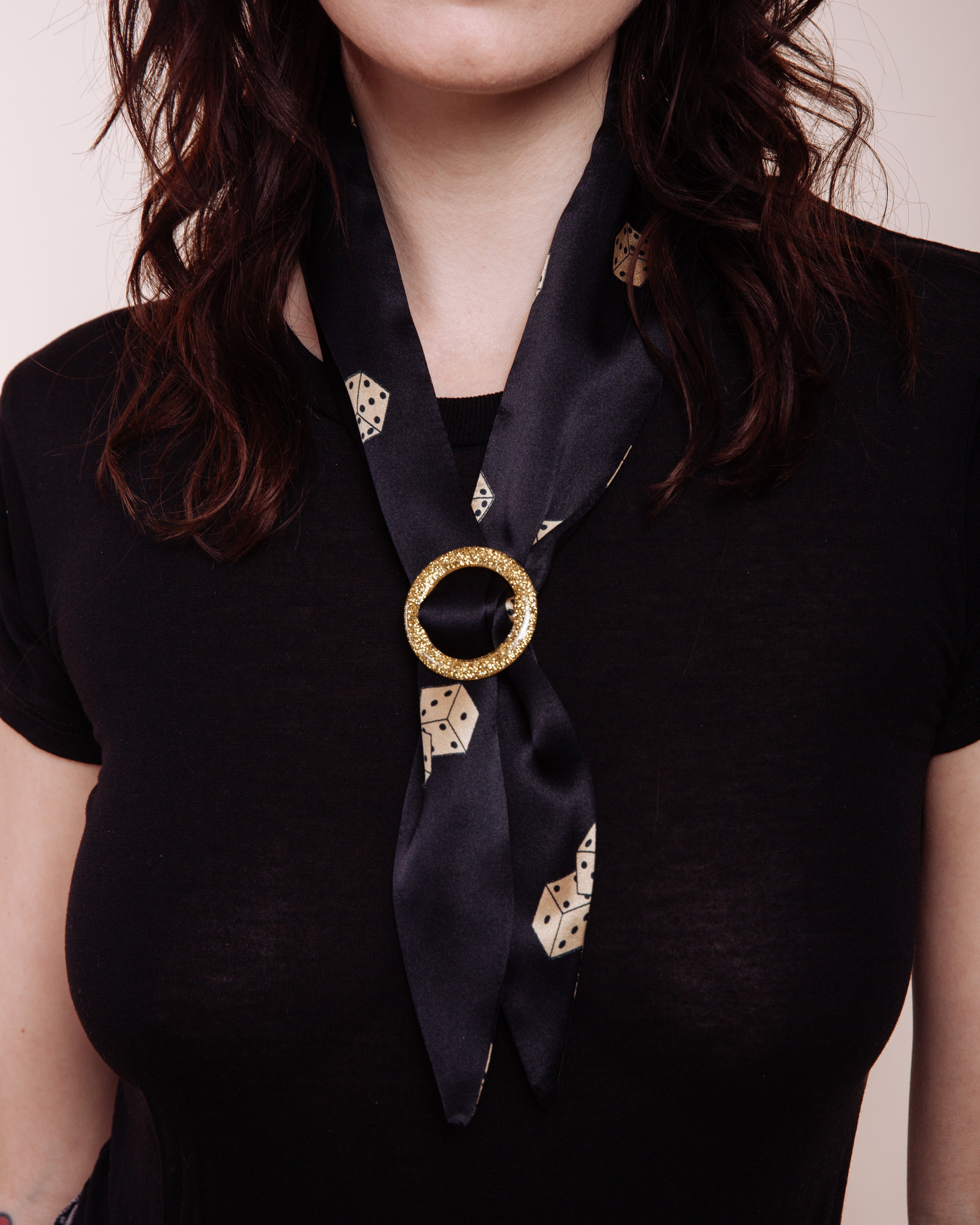 Gold Glitzy Scarf Slide